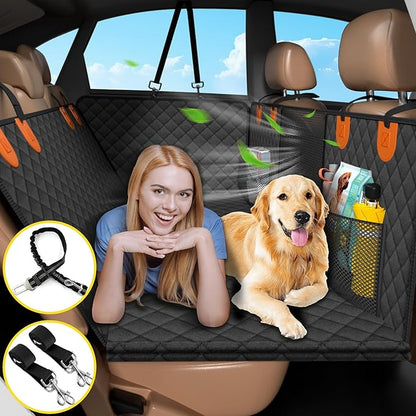 Dog Car Seat Cover for Back Seat 100% Waterproof