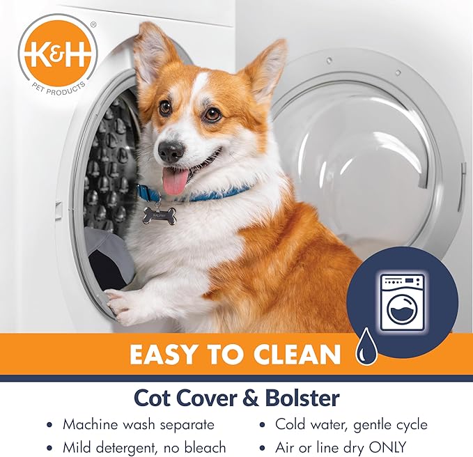 K&H Pet Products Outdoor Dog Bed Bolster Dog Cot Cooling Dog Hammock 42" X 30"