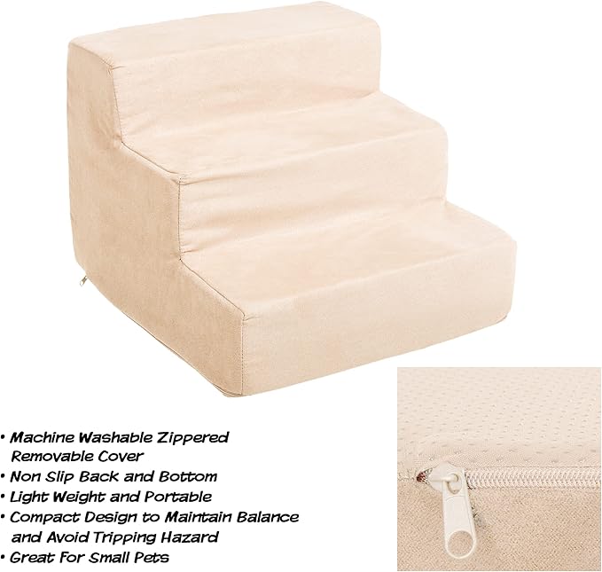 3-Step Pet Stairs 2-Tone Design
