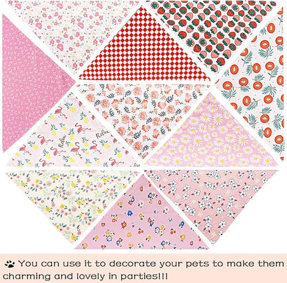 PET SHOW 50pcs Bulk Girl Small Dog Bandanas