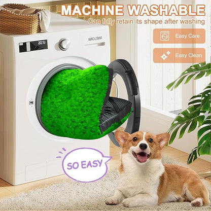 POCBLUE Deluxe Washable XXL Dog Bed Dog Crate Mat 48 inch Comfy Fluffy Kennel Pad Anti-Slip for Dogs Up to 110 lbs 48" x 30", Green