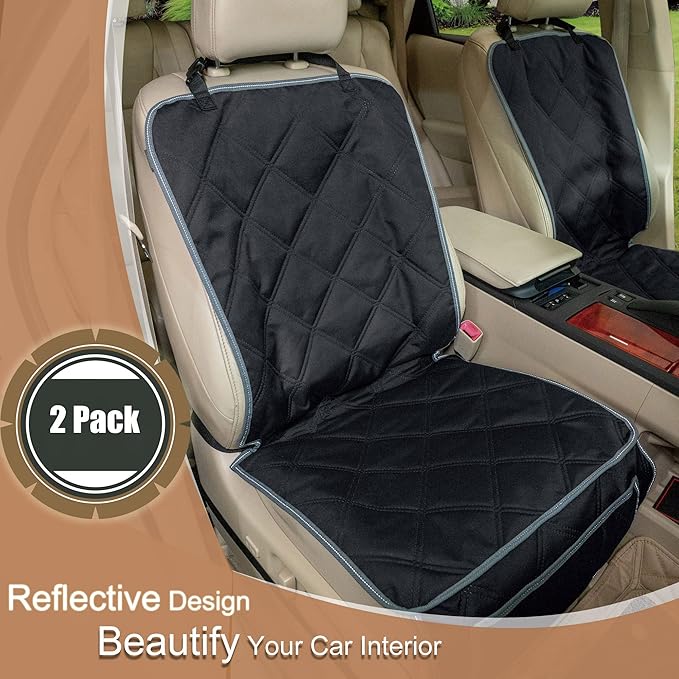 YESYEES Dog Front Seat Covers for Cars 2 Pack 4 Nonslip