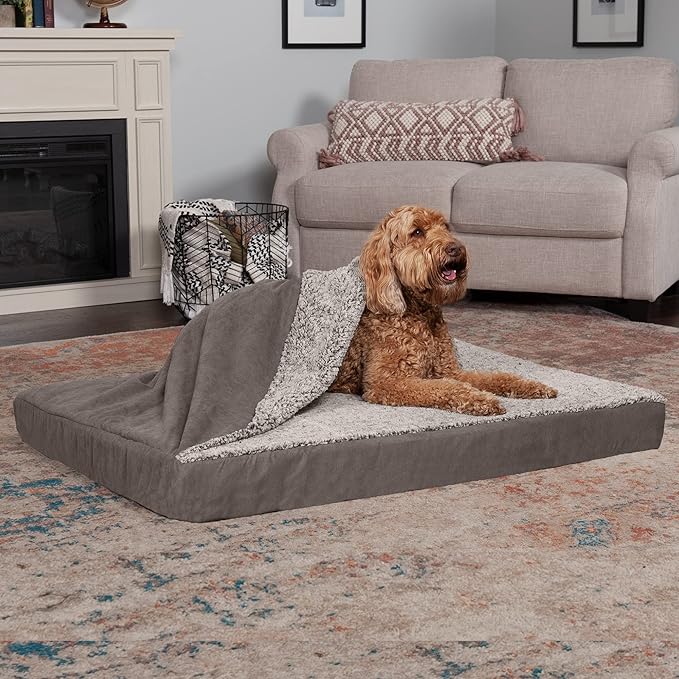 Furhaven Orthopedic Dog Bed for Large Dogs w/ Removable Washable Cover 95 lbs
