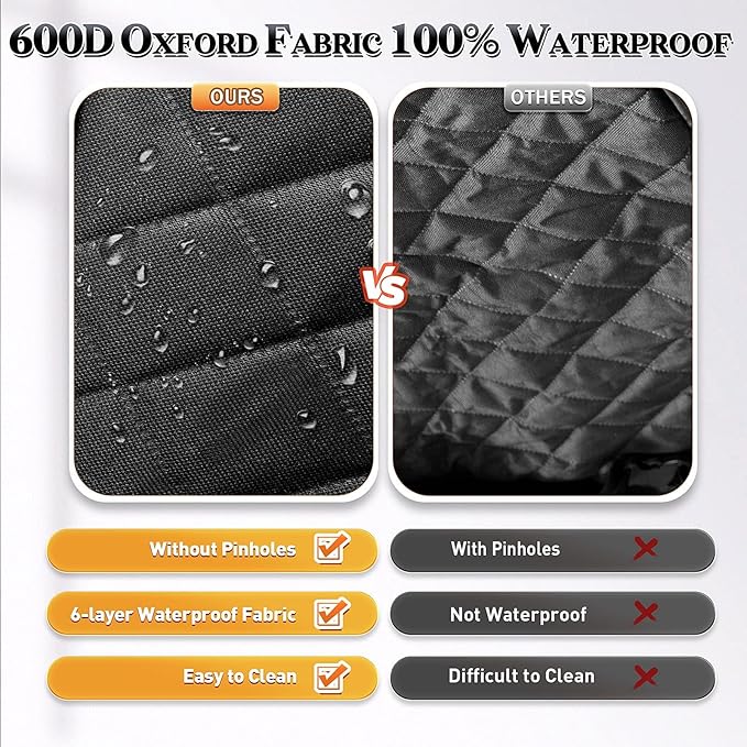 Gimars Extra Large Space Dog Car Seat Cover for Back Seat 600D Oxford