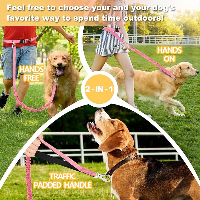 Hands Free Dog Leash 4.2-6.7 Feet 34-61 Inch