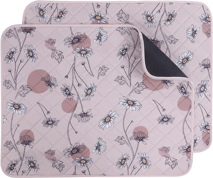 IEUUMLER Washable Pee Pads for Dogs 2 Pack EU007 (Pink 36"X41"-2pcs)