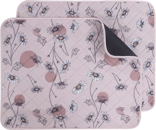 IEUUMLER Washable Pee Pads for Dogs 2 Pack EU007 (Pink 30"X20"-2pcs)