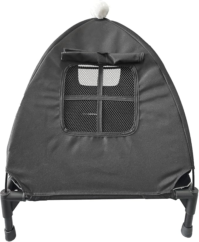 Love&go Elevated Dog Bed with Metal Frame (Small-18.5x18.5x5.5 inch,