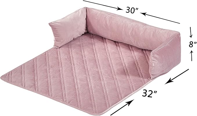 Brilliant Sunshine Premium Pink Silky Velvet Pet Sofa Bed