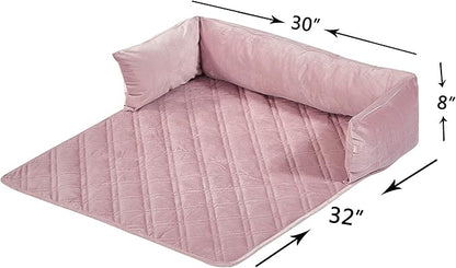Brilliant Sunshine Premium Pink Silky Velvet Pet Sofa Bed