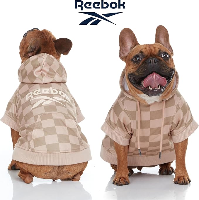Reebok Dog Hoodie – Fleece Dog Sweater with Leash Hole