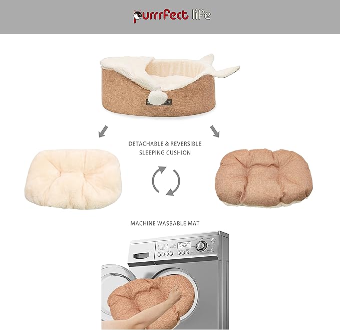 Oval Pet Beds for Cats and Small Dogs