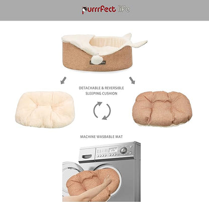 Oval Pet Beds for Cats and Small Dogs