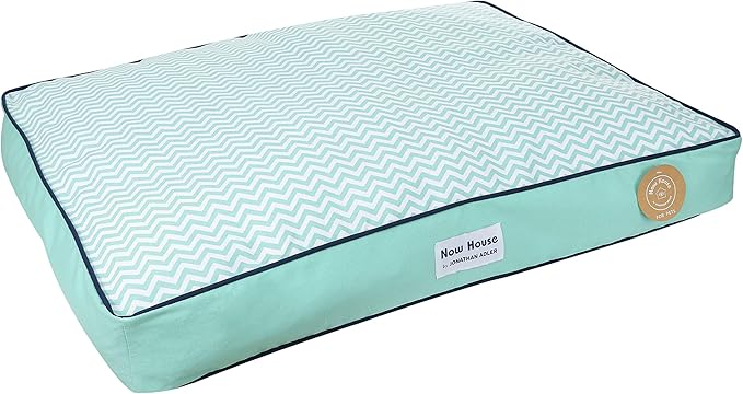 Now House for Pets by Jonathan Adler Teal Chevron Cushion Dog Bed (FF15504)