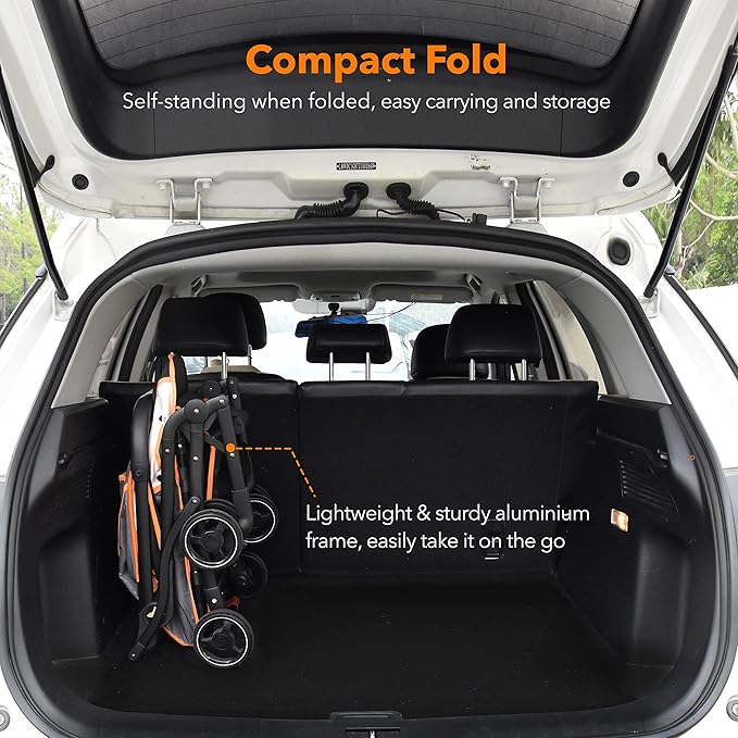 Dog Stroller Pet Stroller Cat Stroller Advanced Portable 1-Hand Quick