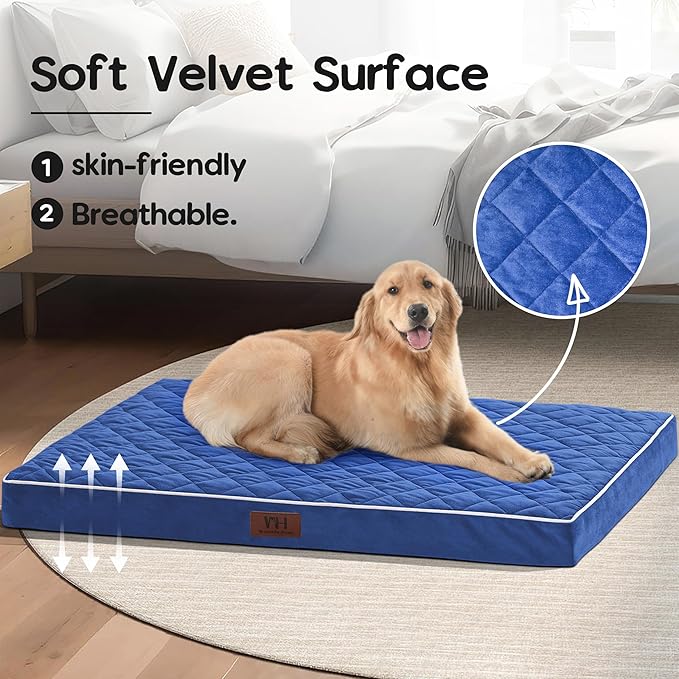 Orthopedic Dog Beds for Large Dogs with Removable Washable Cover 42 inch,