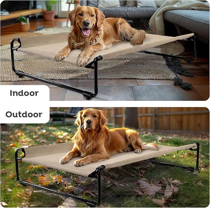 Veehoo Medium Elevated Dog Bed with Flannel Dog Blanket CWC2201B