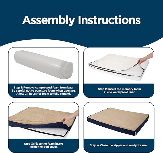 La-Z-Boy Petmate Bentley Orthopedic Foam Large Dog Bed (36 x 28 x 3 inches) 50lbs with