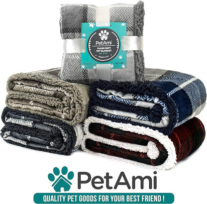 PetAmi Dog Blanket for Bed 60x80 Checker