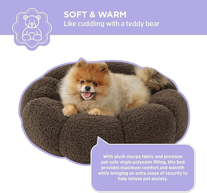 Lesure Calming Small Dog Bed 25 lbs, 23"