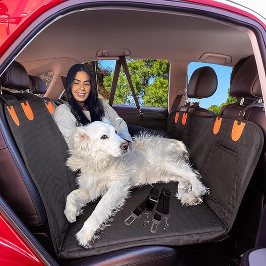 Hard Bottom Dog Car Seat Cover for Back Seat