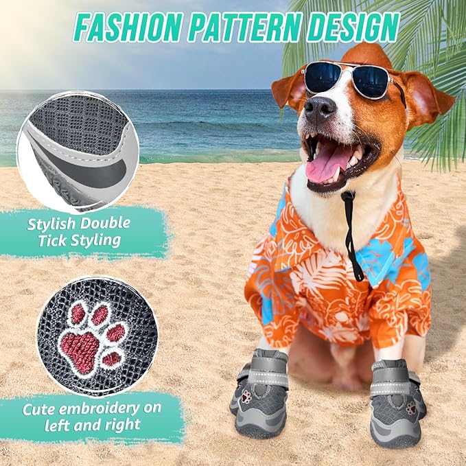 Lukovee Dog Shoes for Large Small Medium Dogs 2)