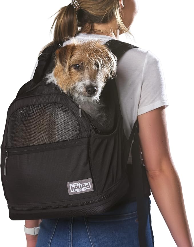 Outward Hound PupPak 2 in 1 Dog Carrier Backpack, Black, One Size