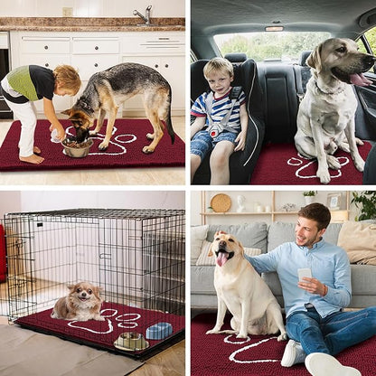 smiry Dog Door Mat for Muddy Paws (36x24 Inches,