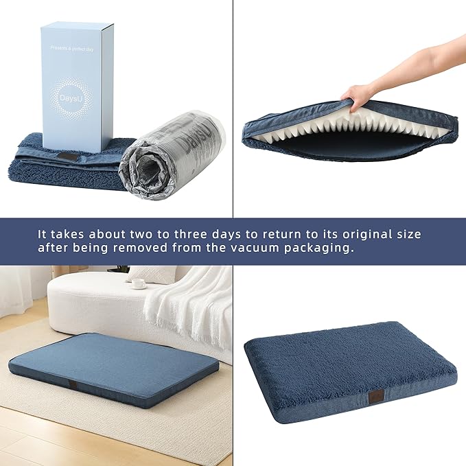 DaysU Dog Bed for Extra Large Dogs 100 Ibs, 44x32x3in