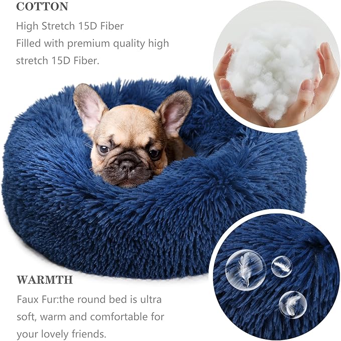 Small Dog Bed for Calming Dog 19 inches 15 lbs.