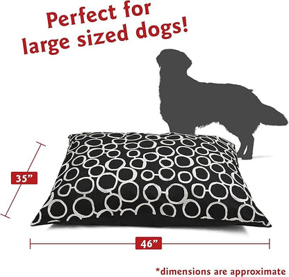 Majestic Pet Rectangle Large Dog Bed Washable – Non Slip Comfy Pet Bed – Dog Crate Bed Super Value Pillow Dog Bed – Dog Kennel Bed for Sleeping 46 x 35 Inch