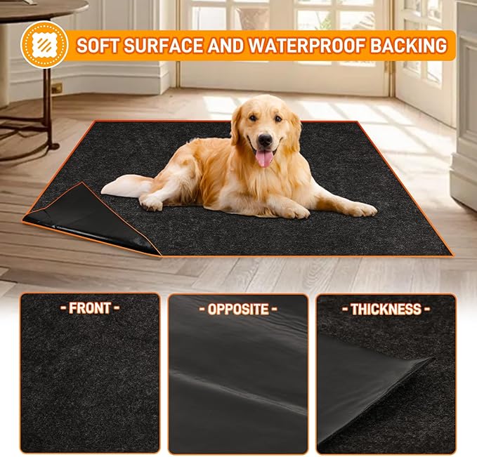 MODIGT Dog Crate Pad Liner for Kennel Training 59"×48" Under