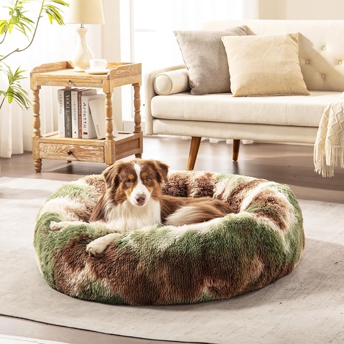 Calming Dog Bed for Small Dogs 20", Green
