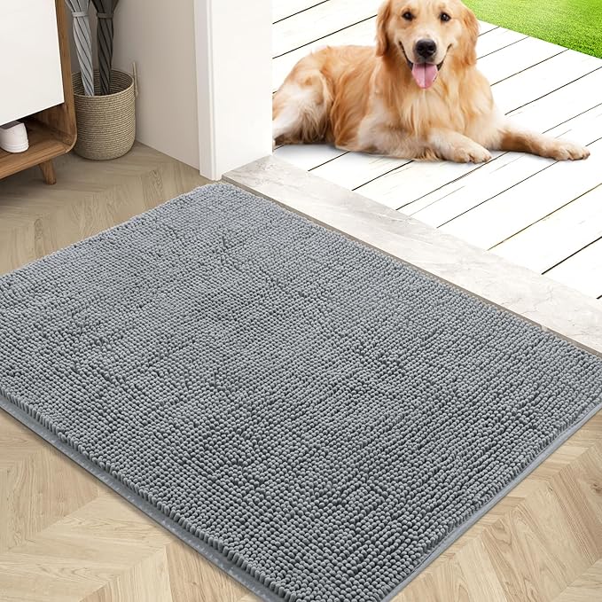 OLANLY Dog Door Mat for Muddy Paws 40x32