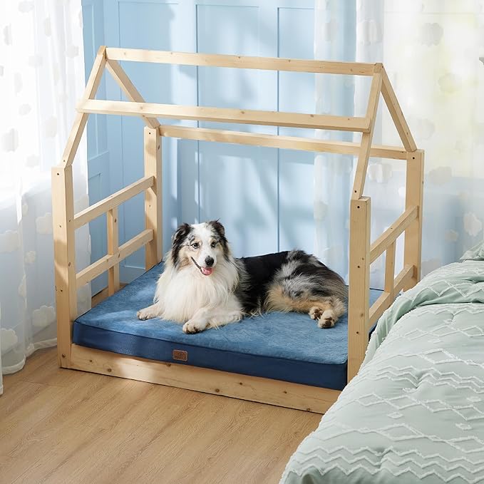 Bedsure Large Orthopedic Dog Bed for Large Dogs 2-Layer Thick (36x27x3.5 Inches),