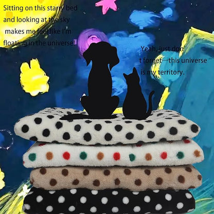 30 Inch Crate Pad Soft and Washable Dog Crate Pad 30x19 Perfect for Medium Dog Crate Bed Anti-Slip Short Plush Black with White Dots30x19