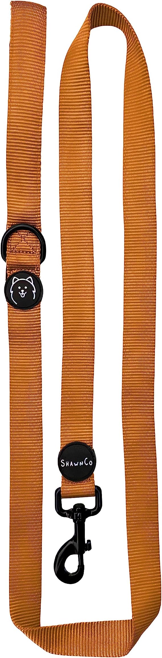 ShawnCo Dream Walk Dog Leash- Premium, Nylon Pet Leash with Soft Neoprene Handle for Small, Medium and Large Dogs (Sunset Orange, Medium/Large)