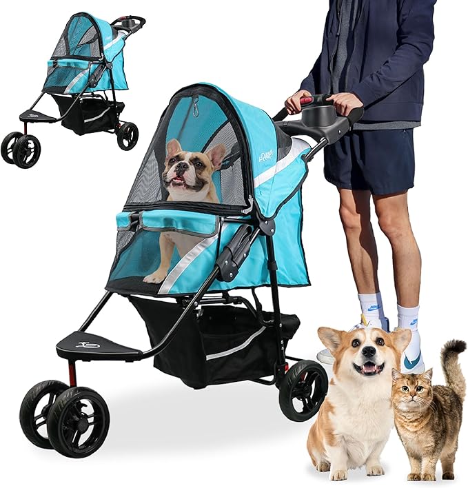 Petique Revolutionary Durable Pet Stroller 55LBS -