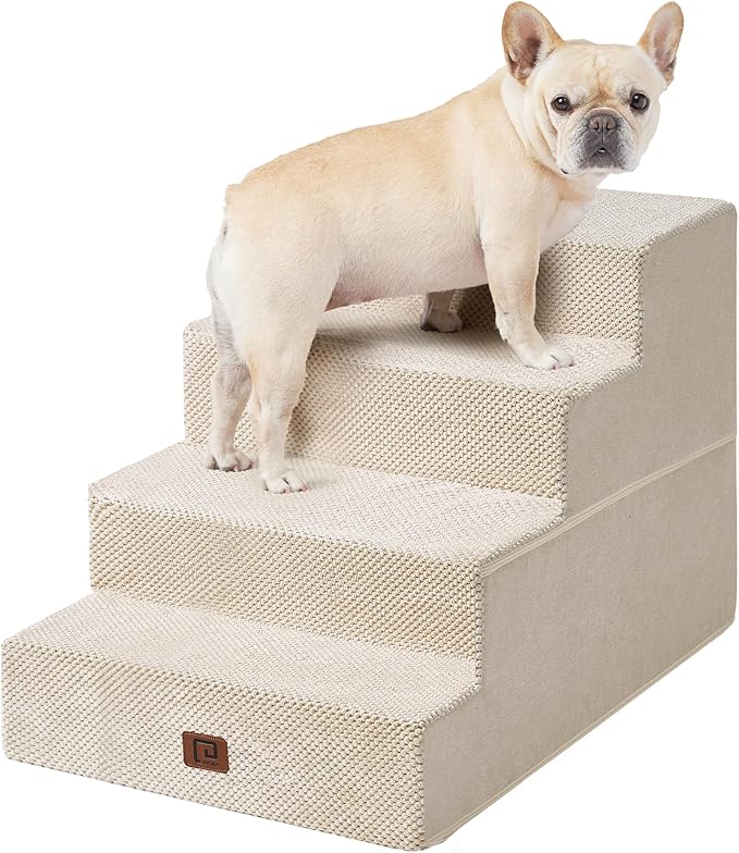 EHEYCIGA Dog Stairs for Bed 20”H 4-Step Extra