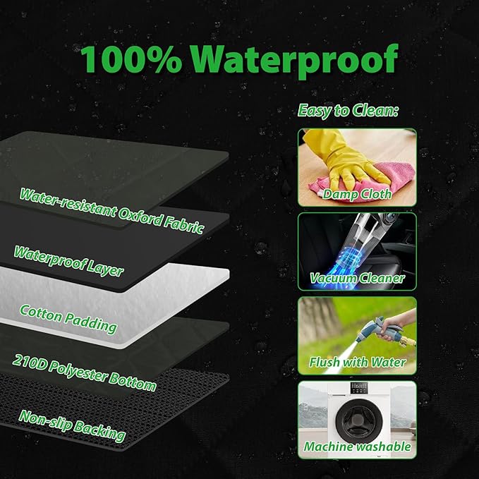 Dog Car Seat Cover for Tesla Model Y 100% Waterproof