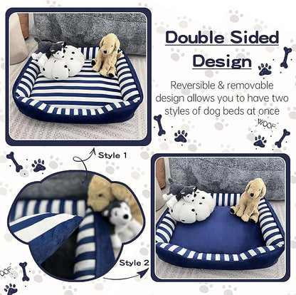 Dog Beds Large Sized Dog with Cushion 35" L 27" W 6" Th