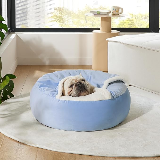 Lesure Medium Dog Bed with Cover Cave 26"