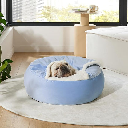 Lesure Medium Dog Bed with Cover Cave 26"
