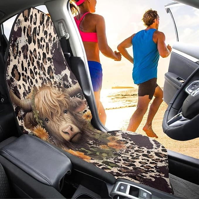 Cow Leopard Waterproof Towel Car Seat Cover Anti-Slip Bucket Seat Protector Washable Car Accessories Decro Universal Seat Cover for Car