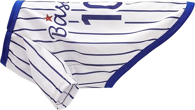 Paiaite Sleek Striped Dog Vest: Sleeveless Baseball-Style Dog Shirt