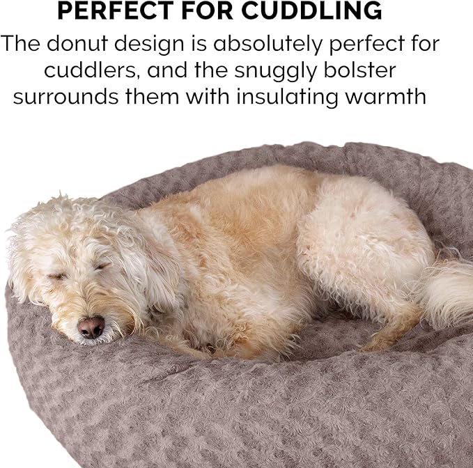 Furhaven 30" Round Donut Dog Bed for Medium/Small Dogs 45 lbs