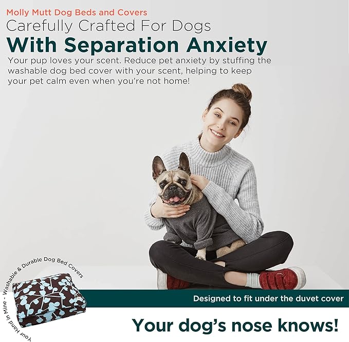 Molly Mutt Huge Dog Bed Cover 36”x45”x5’’ - 100% Cotton