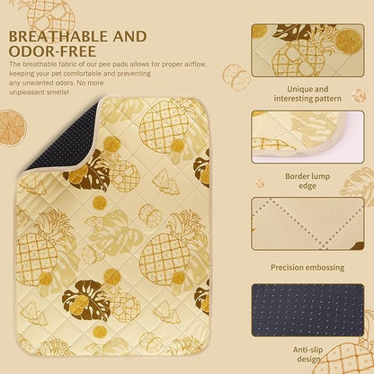 IEUUMLER Washable Pee Pads for Dogs Extra Large 71" x 71" 1 Pack EU007 (Yellow 71"X71"-1pcs)