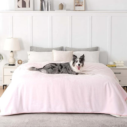 PETHUR Waterproof Dog Blanket for Bed 60"x80", Light