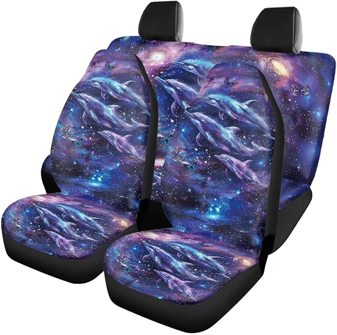 Galaxy Dolphin Seat Covers for Cars Full Set